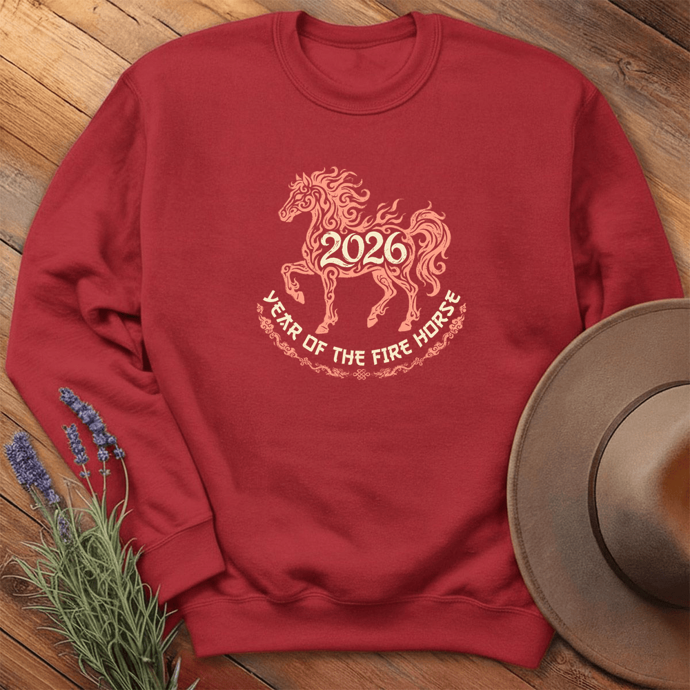 Year Of The Fire Horse 4 - Sweatshirt - Red