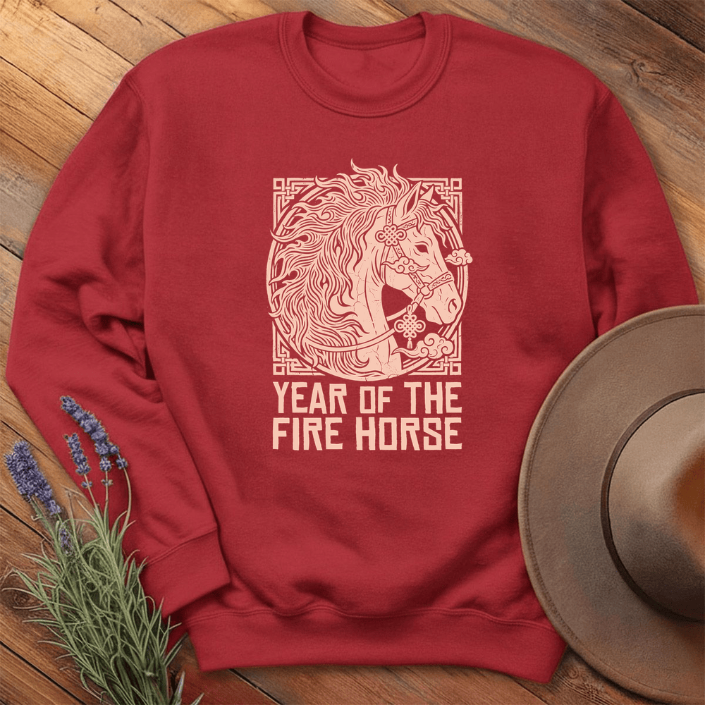 Year Of The Fire Horse 9 - Sweatshirt - Red