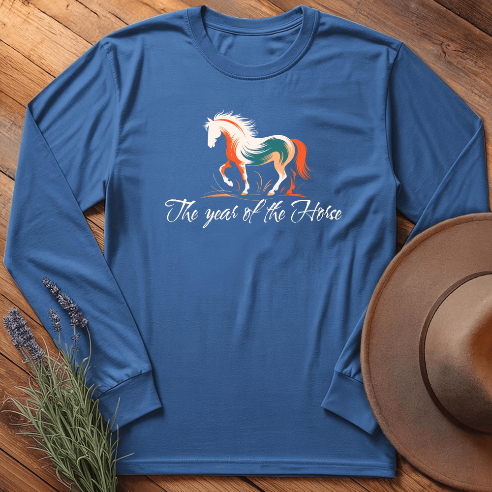 Year Of The Horse - Long Sleeve - Royal