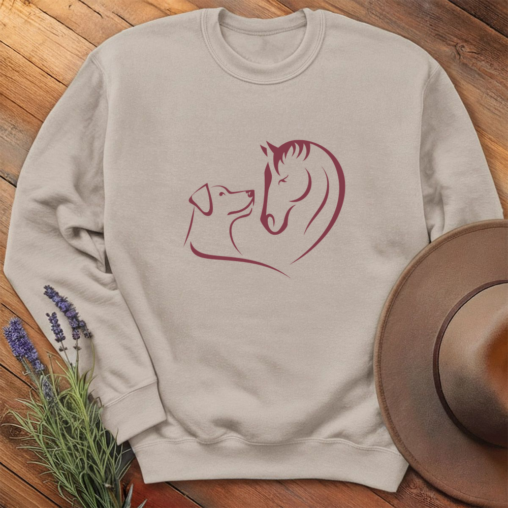 Horse & Dog Love - Sweatshirt - Sand