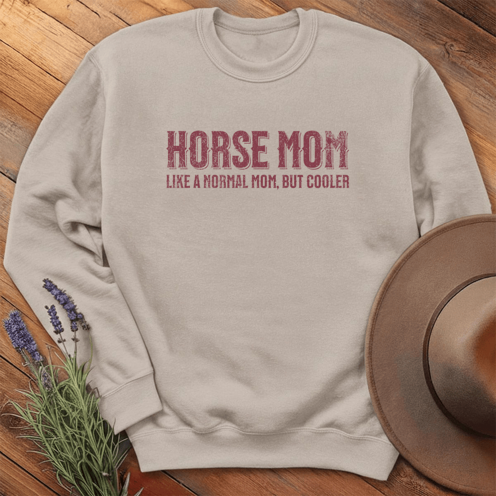 Horse Mom - Sweatshirt - Sand