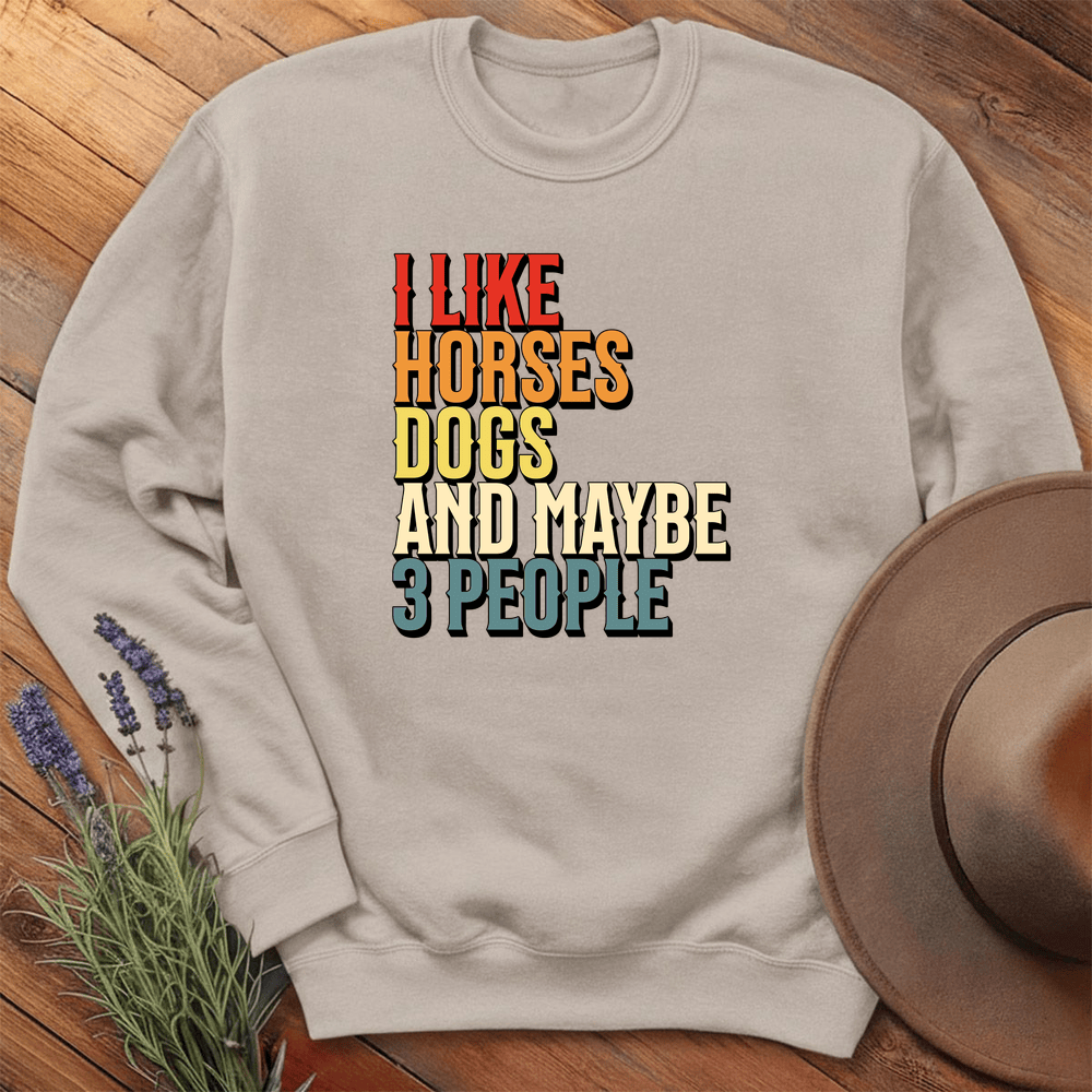 I like Horses and... - Sweatshirt - Sand