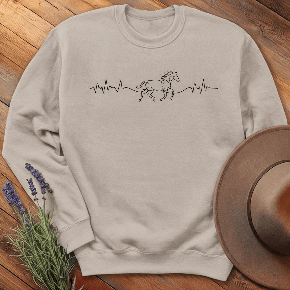 Horse Heart rate - Sweatshirt - Sand