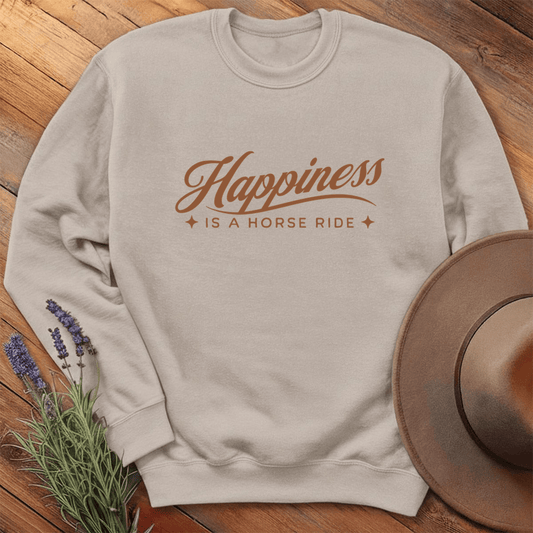 Happiness is a Horse Ride - Sweatshirt - Sand