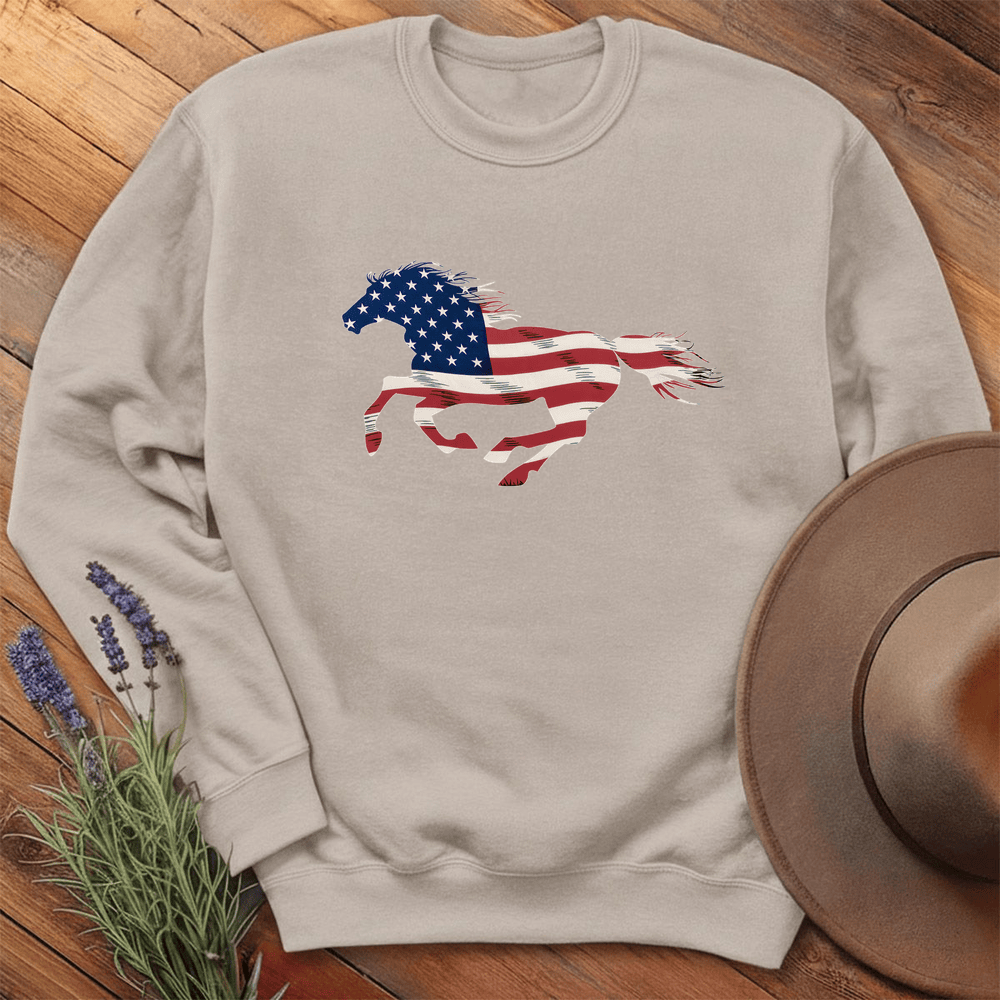 Horse USA - Sweatshirt - Sand