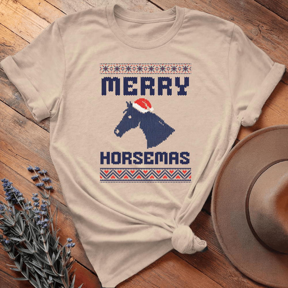 Xmas Horse Knit - Sand