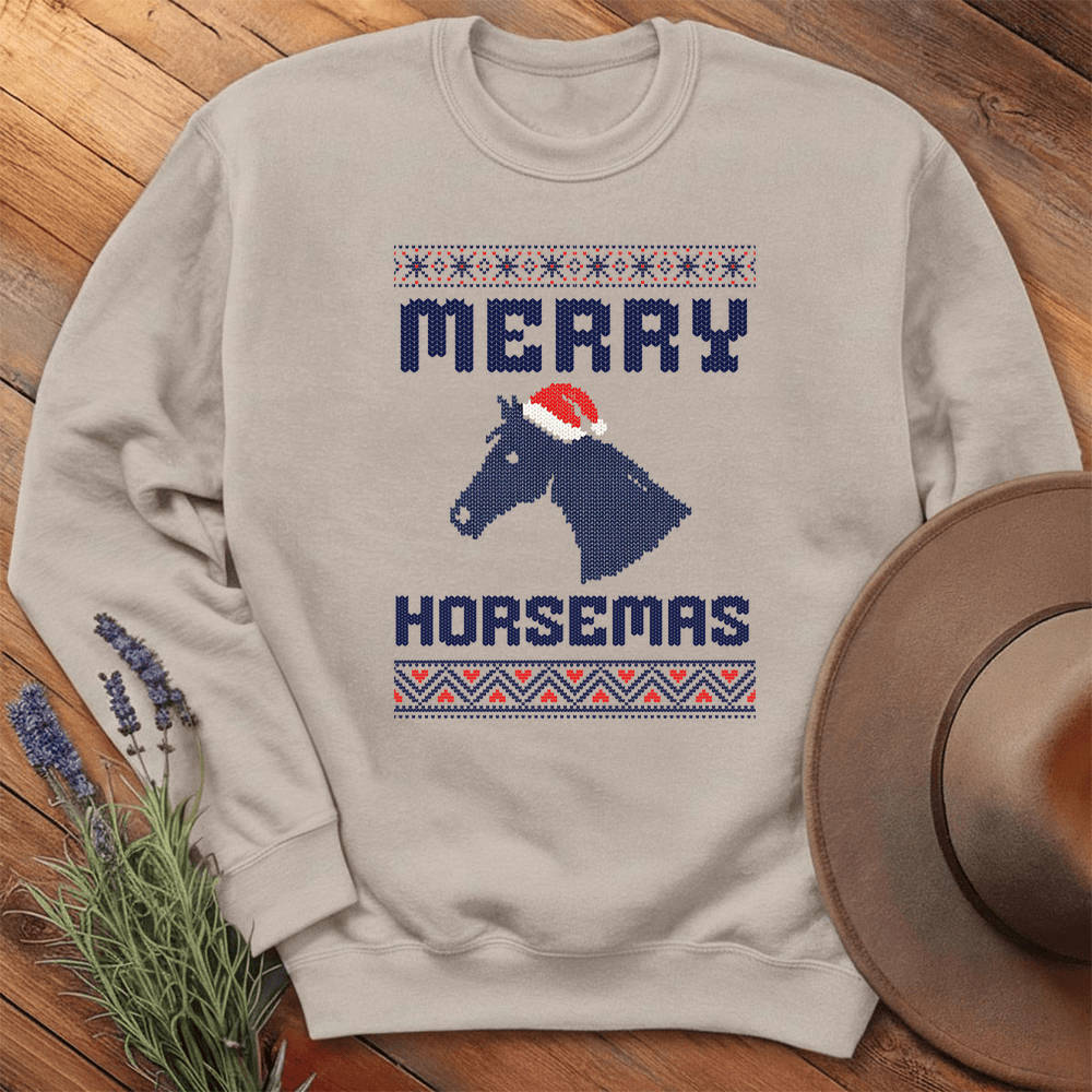 Xmas Horse Knit - Sweatshirt - Sand