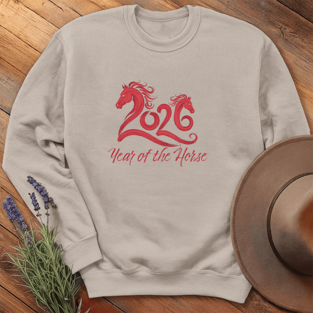 Year Of The Horse 3 - Sweatshirt - Sand