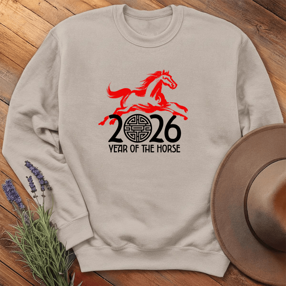 Year Of The Horse 10 - Sweatshirt - Sand