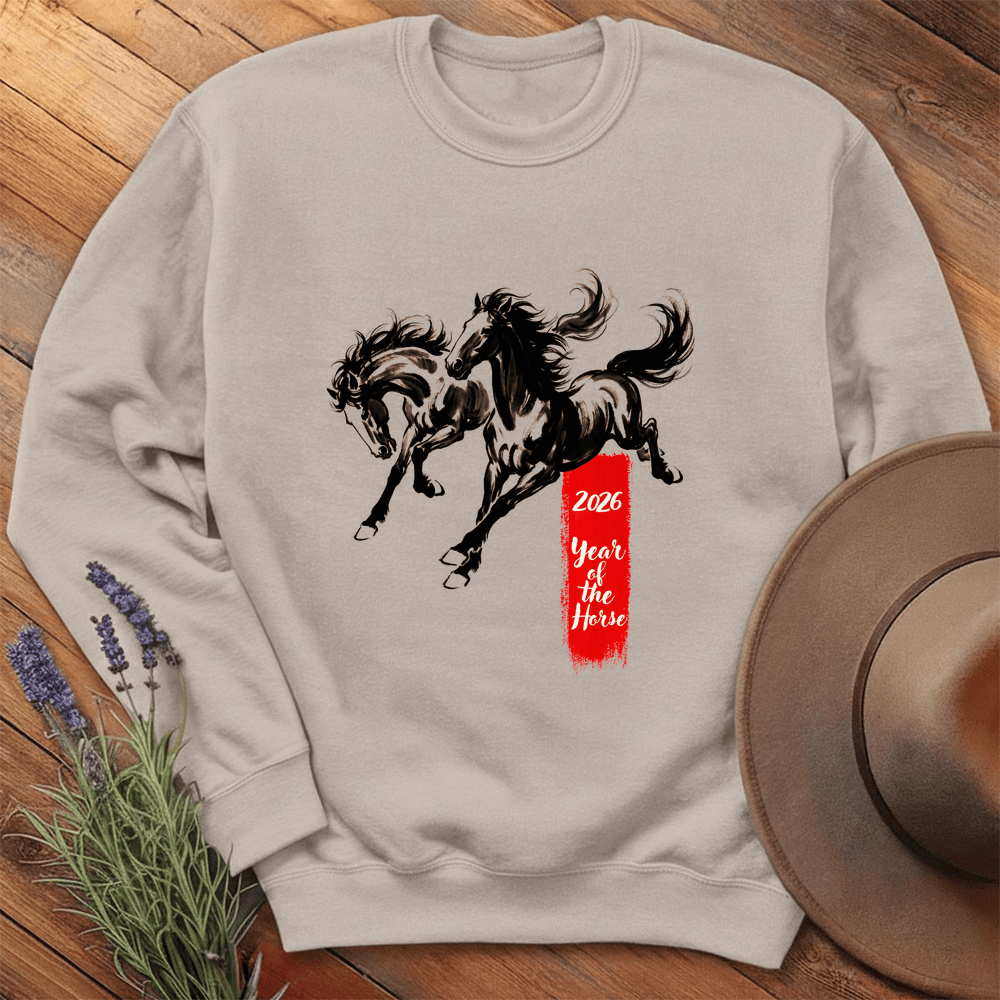Year Of The Horse 4 - Sweatshirt - Sand