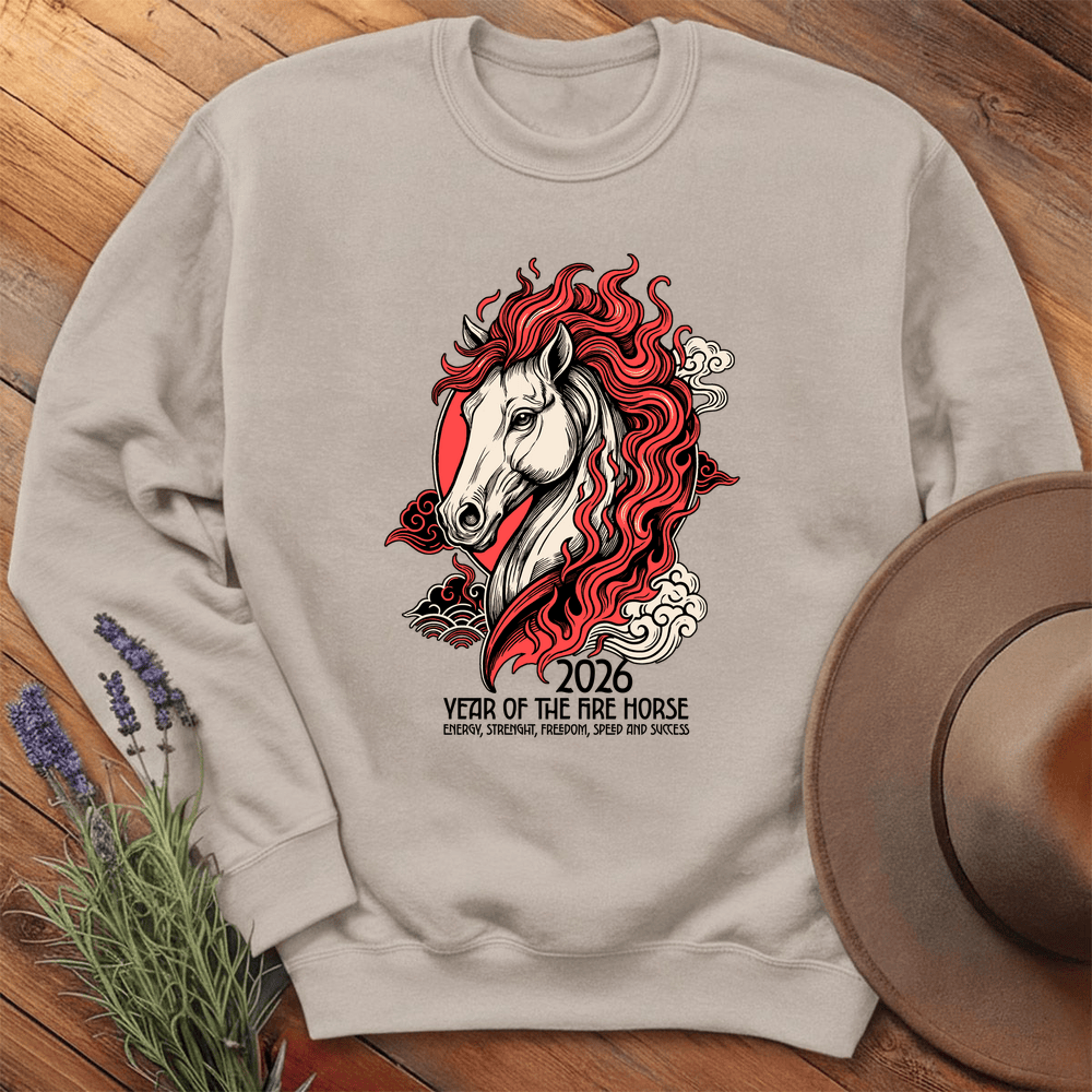 Year Of The Horse 11 - Sweatshirt - Sand