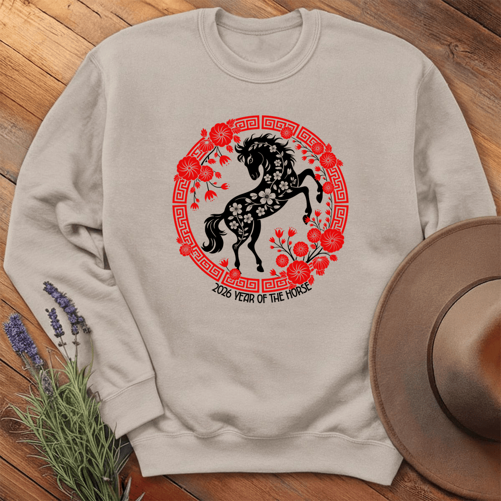 Year Of The Horse 9 - Sweatshirt - Sand
