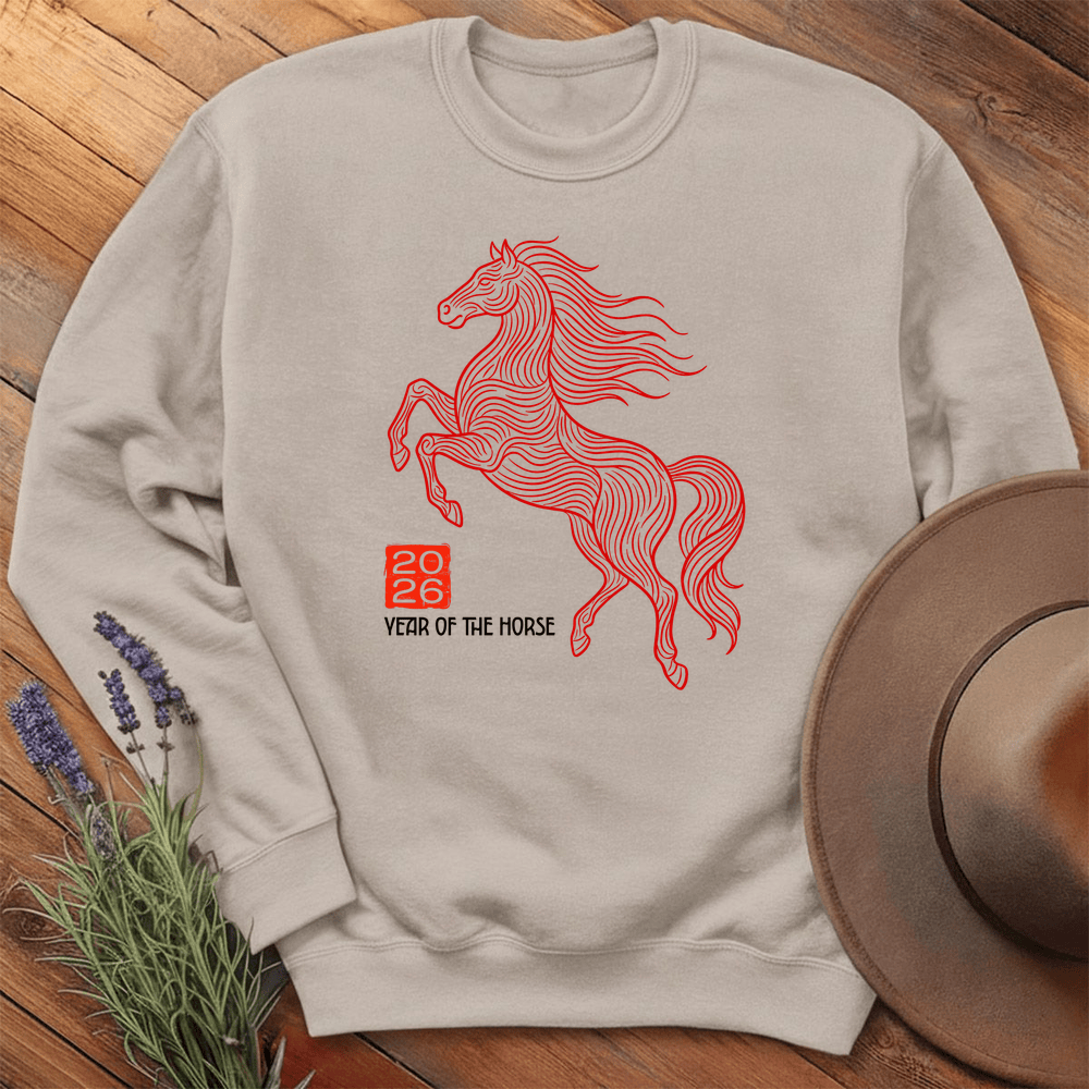 Year Of The Horse 7 - Sweatshirt - Sand