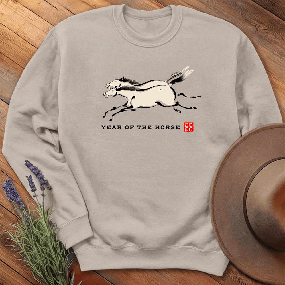 Year Of The Horse 12 - Sweatshirt - Sand