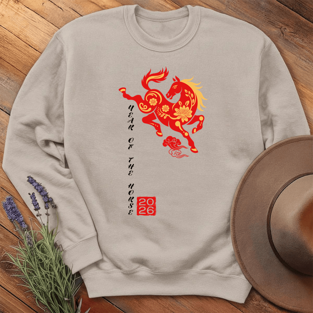 Year Of The Horse 6 - Sweatshirt - Sand