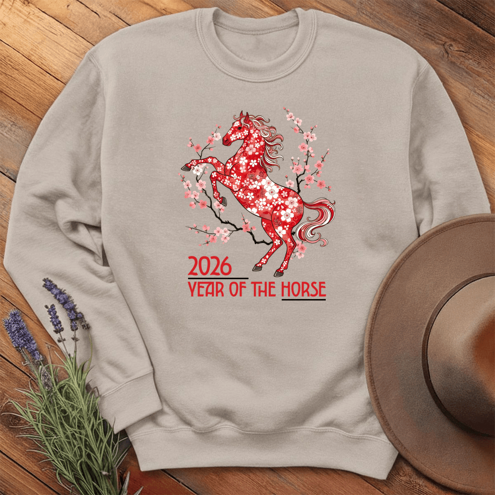 Year Of The Horse 5 - Sweatshirt - Sand