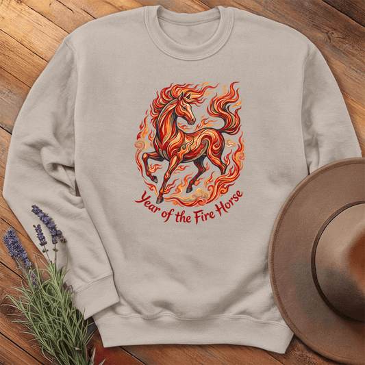 Year Of The Fire Horse 8 - Sweatshirt - Sand