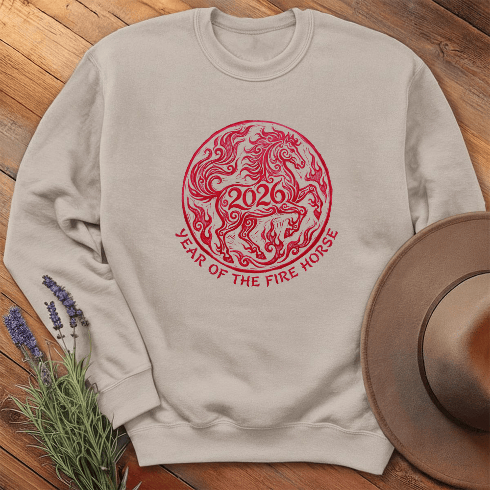 Year Of The Fire Horse 2 - Sweatshirt - Sand