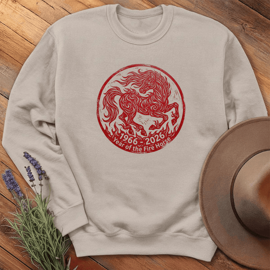 Year Of The Fire Horse 3 - Sweatshirt - Sand