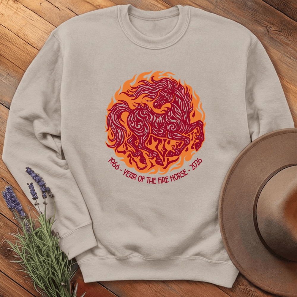Year Of The Fire Horse 5 - Sweatshirt - Sand