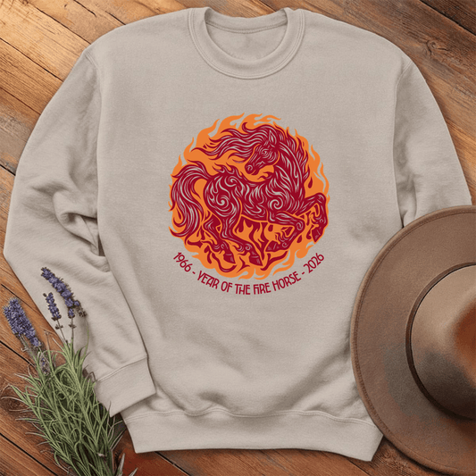 Year Of The Fire Horse 5 - Sweatshirt - Sand