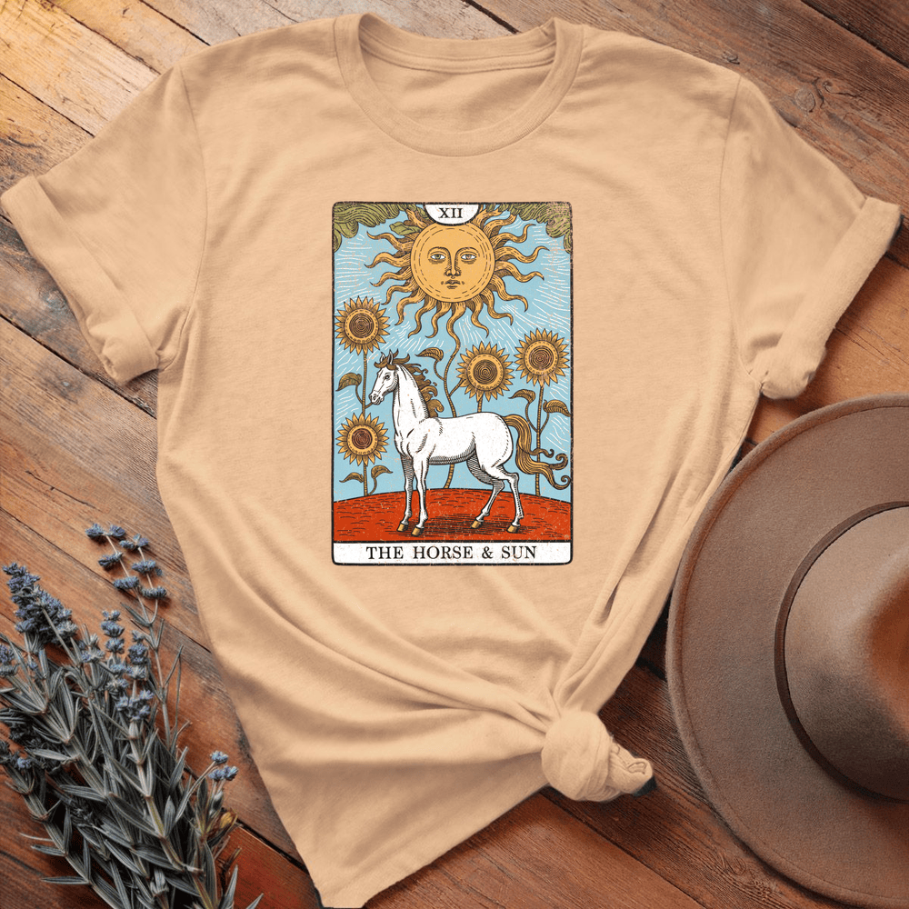 Horse Tarot Card - Premium Lightweight Tee - Soft Cream