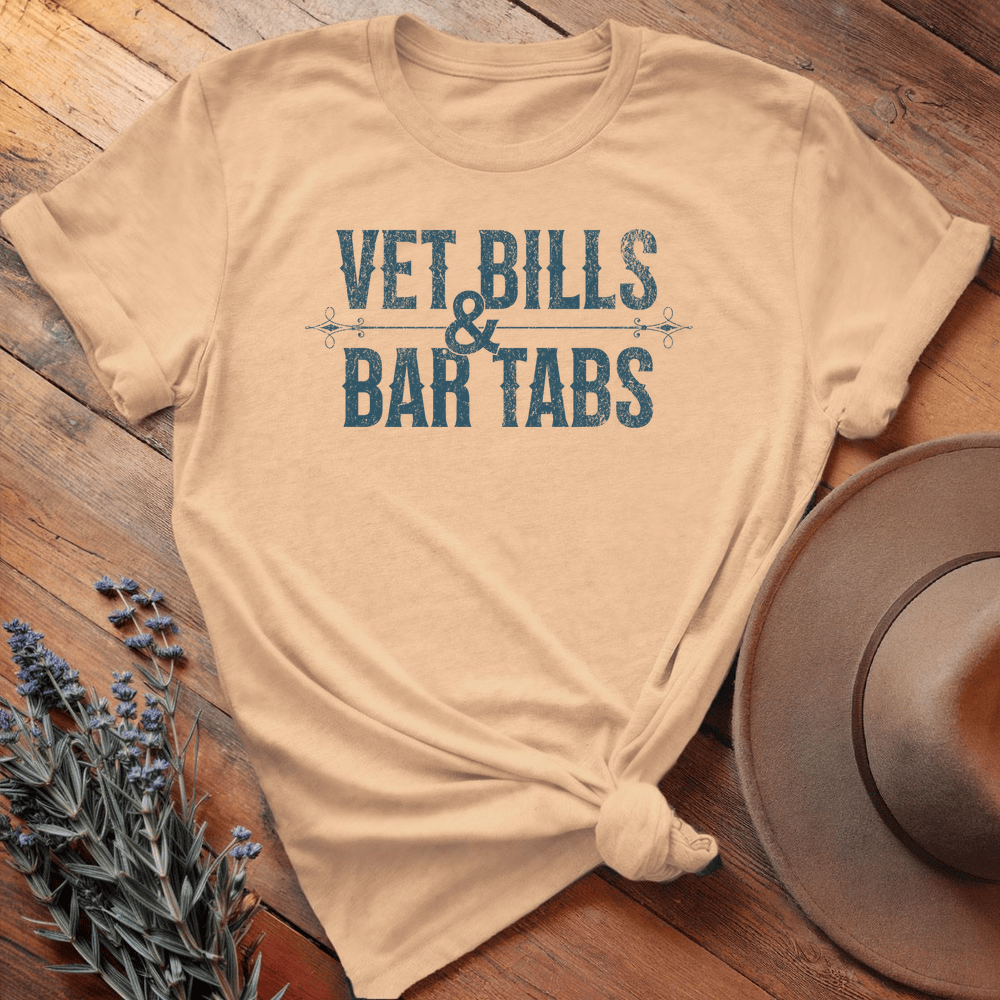 Vet Bills & Bar Tabs - Premium Lightweight Tee - Soft Cream