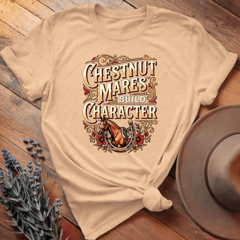 Chestnut Mare Build Character - Premium Lightweight Tee - Soft Cream