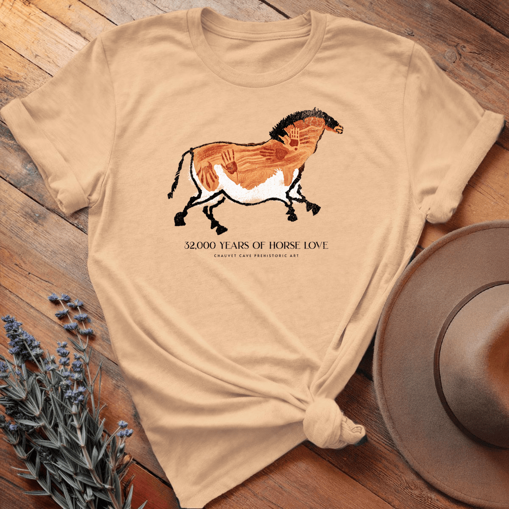 32,000 years of Horse Love - Premium Lightweight Tee - Soft Cream