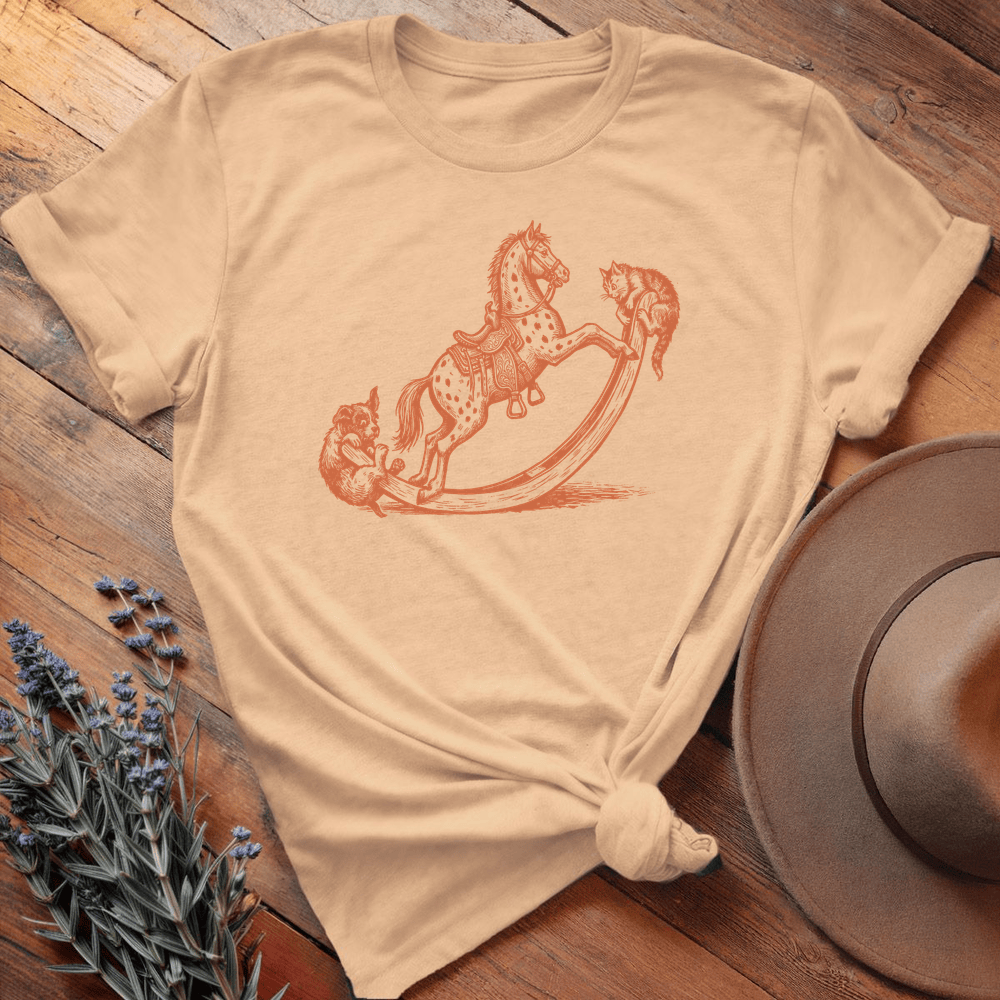 Vintage Horse Dog 7 - Premium Lightweight Tee - Soft Cream