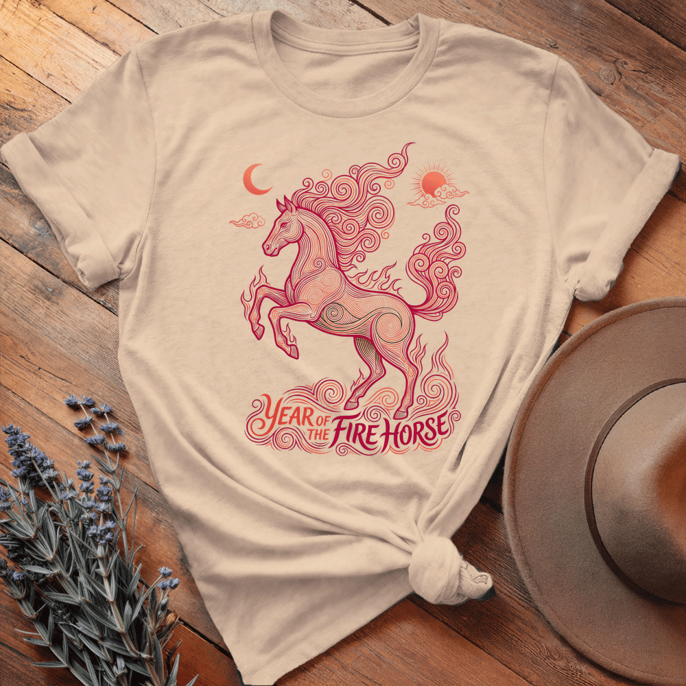 Year Of The Fire Horse 11 - Premium Lightweight Tee - Soft Cream