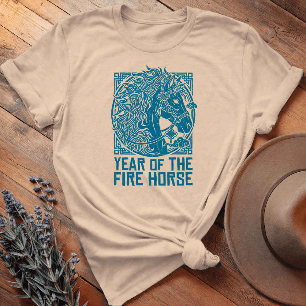 Year Of The Fire Horse 9 - Premium Lightweight Tee - Soft Cream