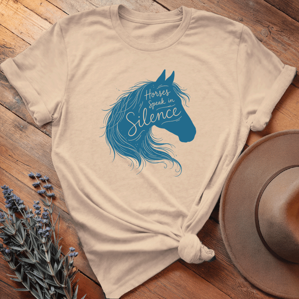 Horses Speak in Silence 1 - Premium Lightweight Tee - Soft Cream