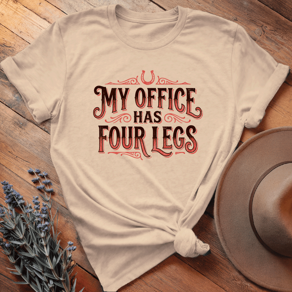 My Office has 4 legs - Premium Lightweight Tee - Soft Cream