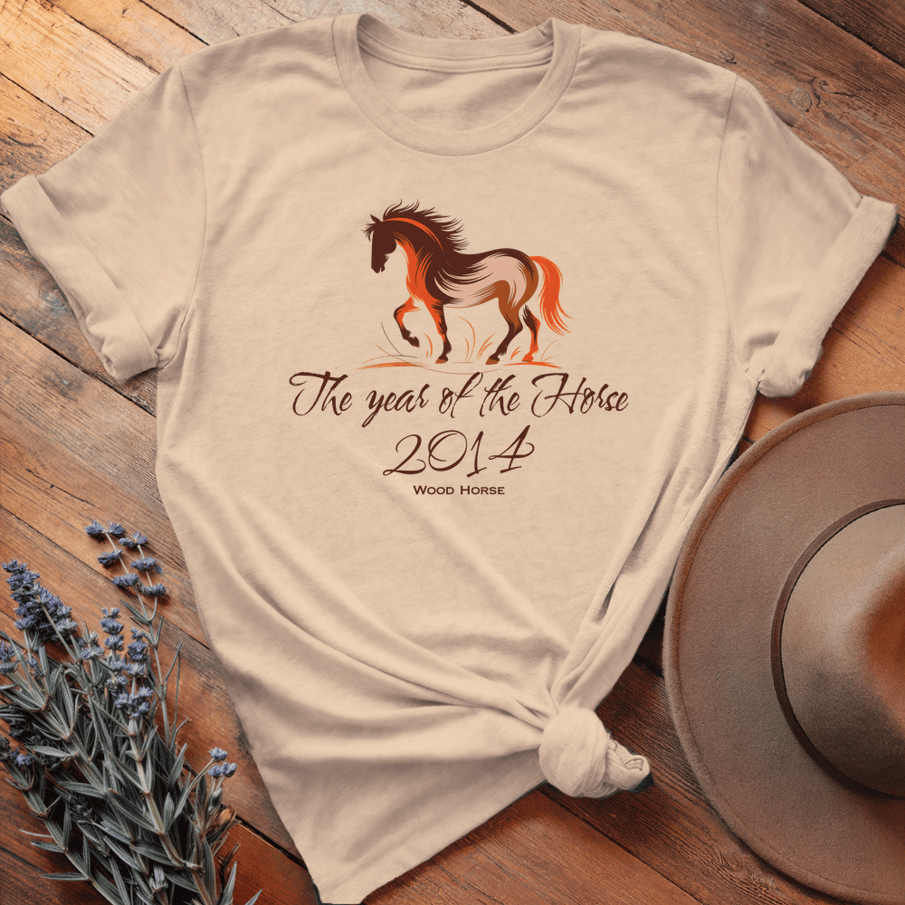 Year Of The Horse 2014 - Lightweight Tee - Soft Cream