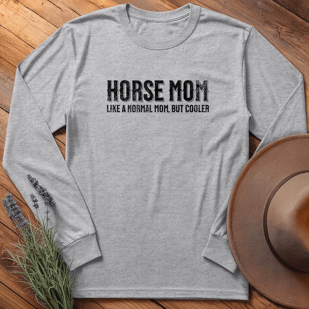 Horse Mom - Long Sleeves - Sport Grey