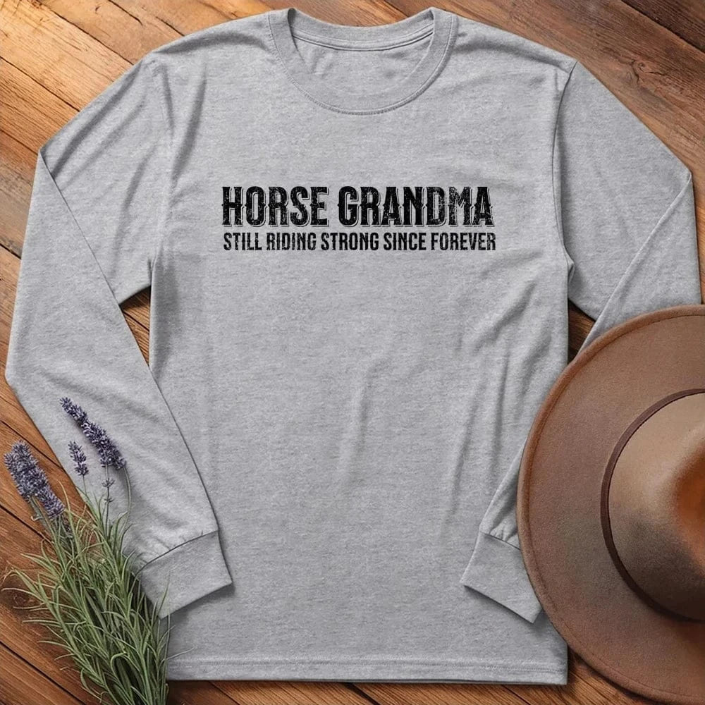 Horse Grandma - Long Sleeves - Sport Grey