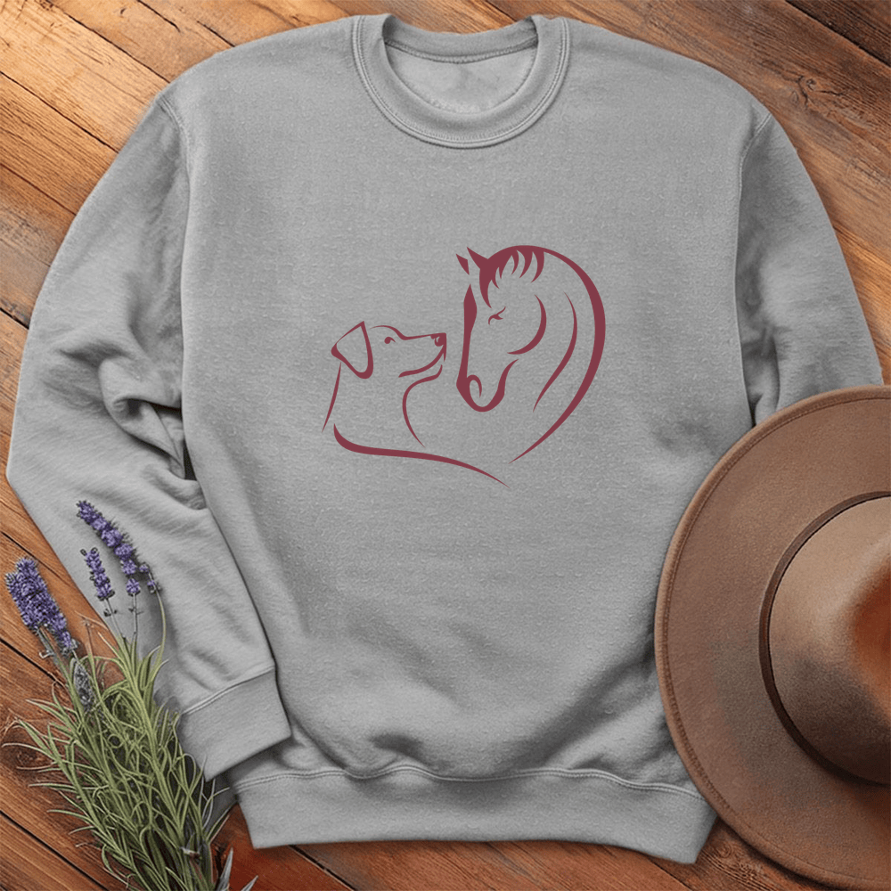Horse & Dog Love - Sweatshirt - Sport Grey