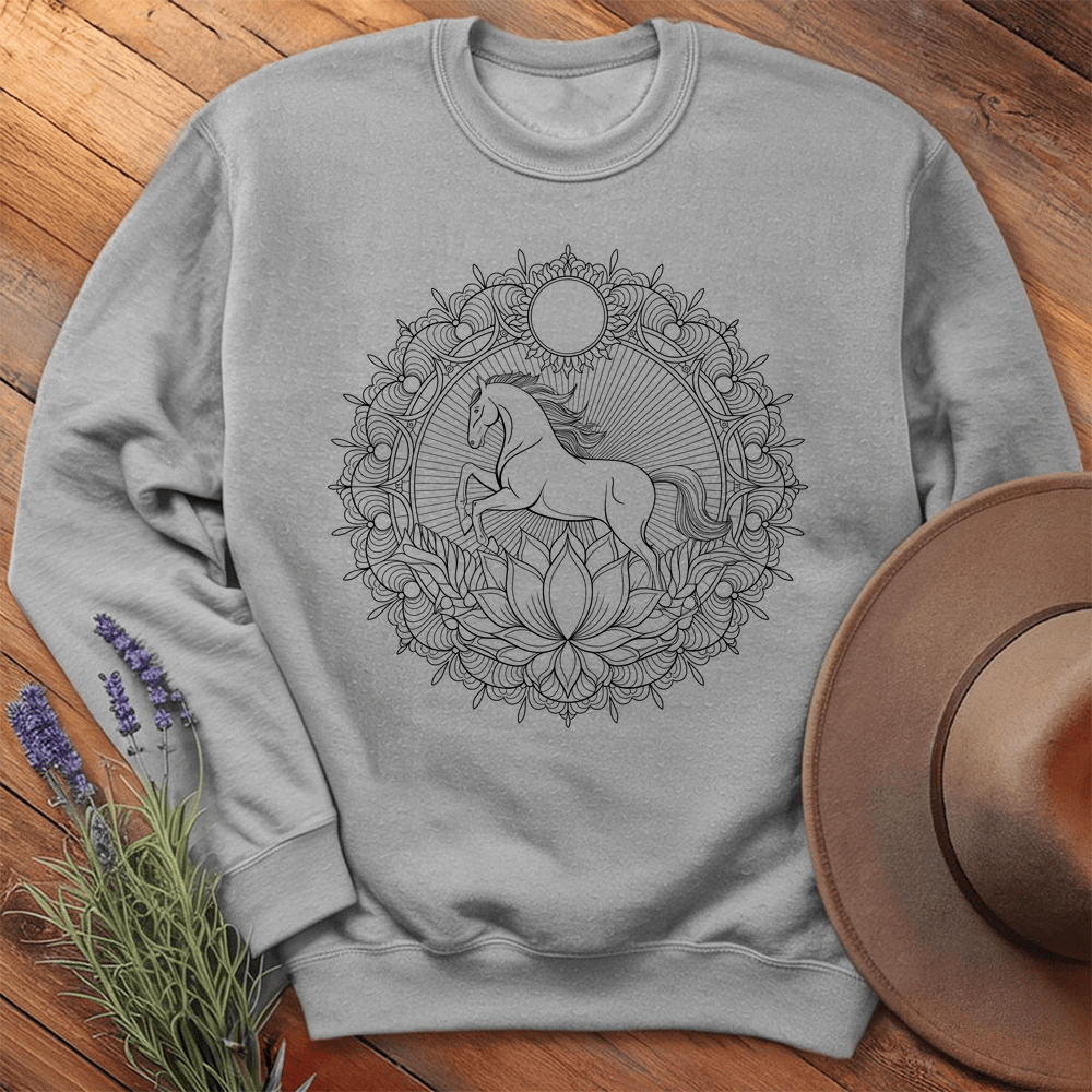 Mandala Horse - Swearshirt - Sport Grey