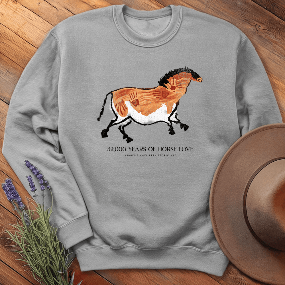 32,000 years of Horse Love - Sweatshirt - Sport Grey