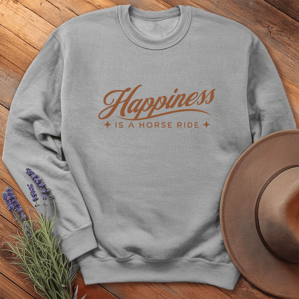 Happiness is a Horse Ride - Sweatshirt - Sport Grey