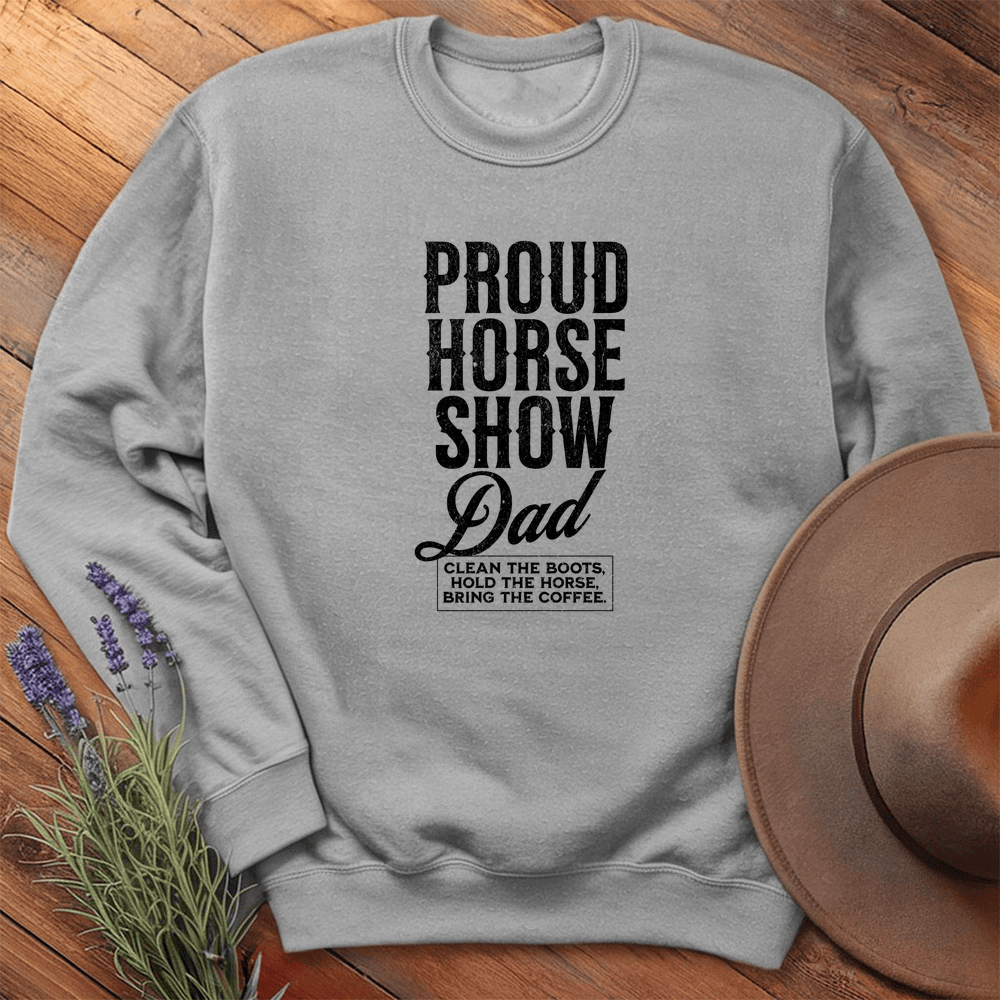 Proud Horse Show Dad  - Sweatshirt - Sport Grey