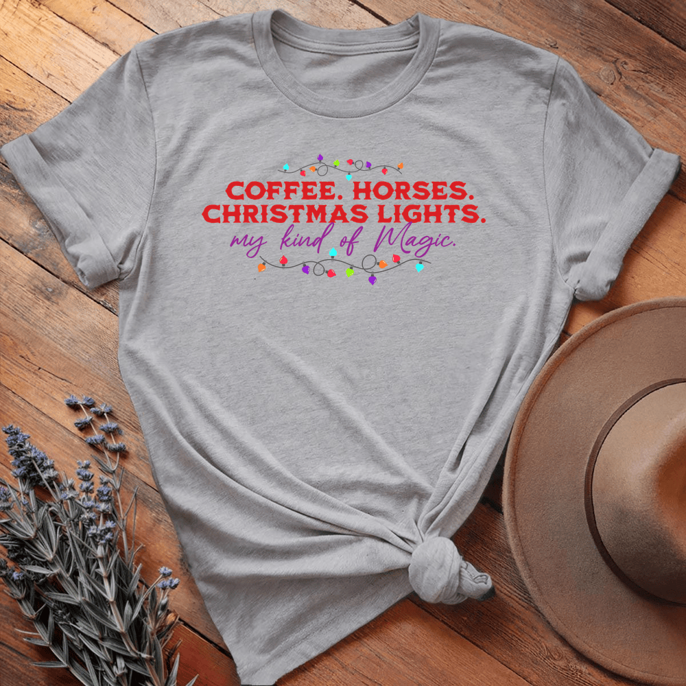Horses & Christmas Lights - Sport Grey