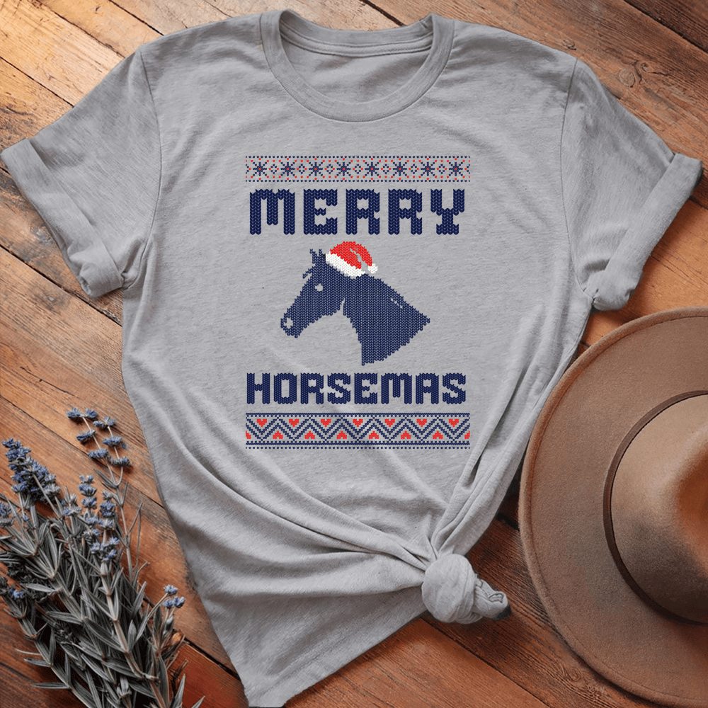 Xmas Horse Knit - Sport Grey