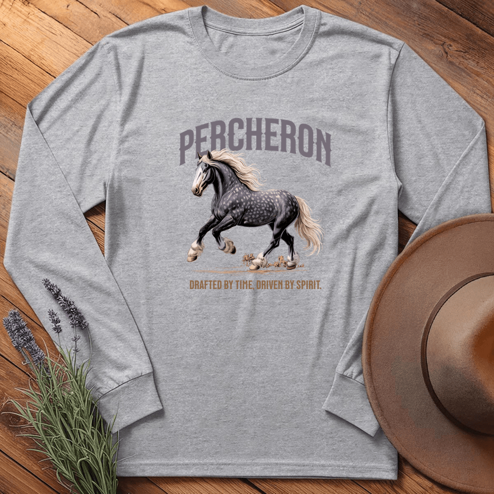 Breed Spirit, Percheron - Long Sleeve - Sport Grey