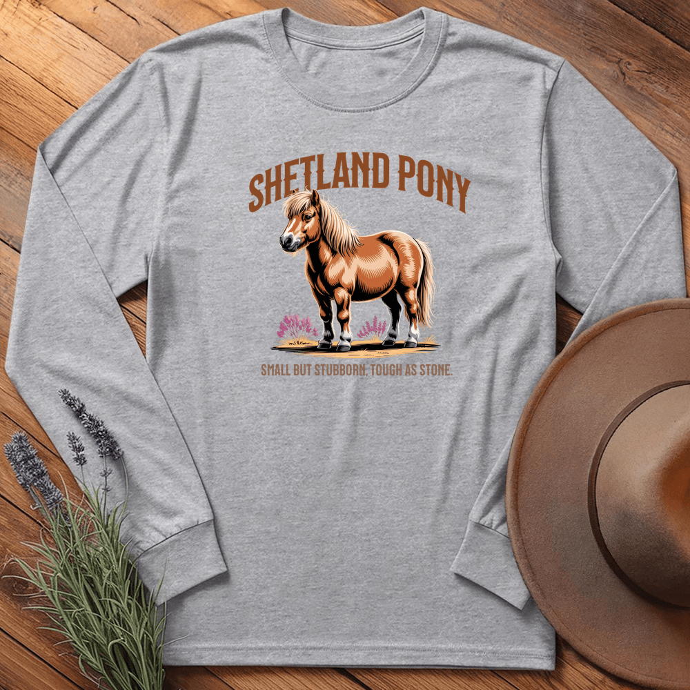 Breed Spirit, Shetland Pony - Long Sleeve - Sport Grey