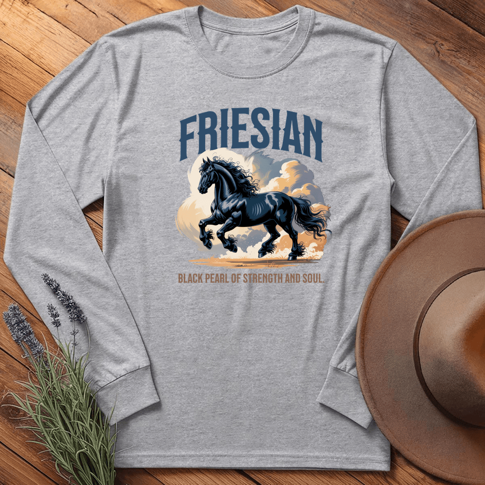 Breed Spirit, Friesian - Long Sleeve - Sport Grey