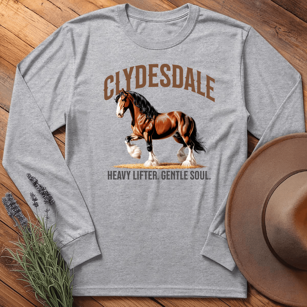 Breed Spirit, Clydesdale - Long Sleeve - Sport Grey
