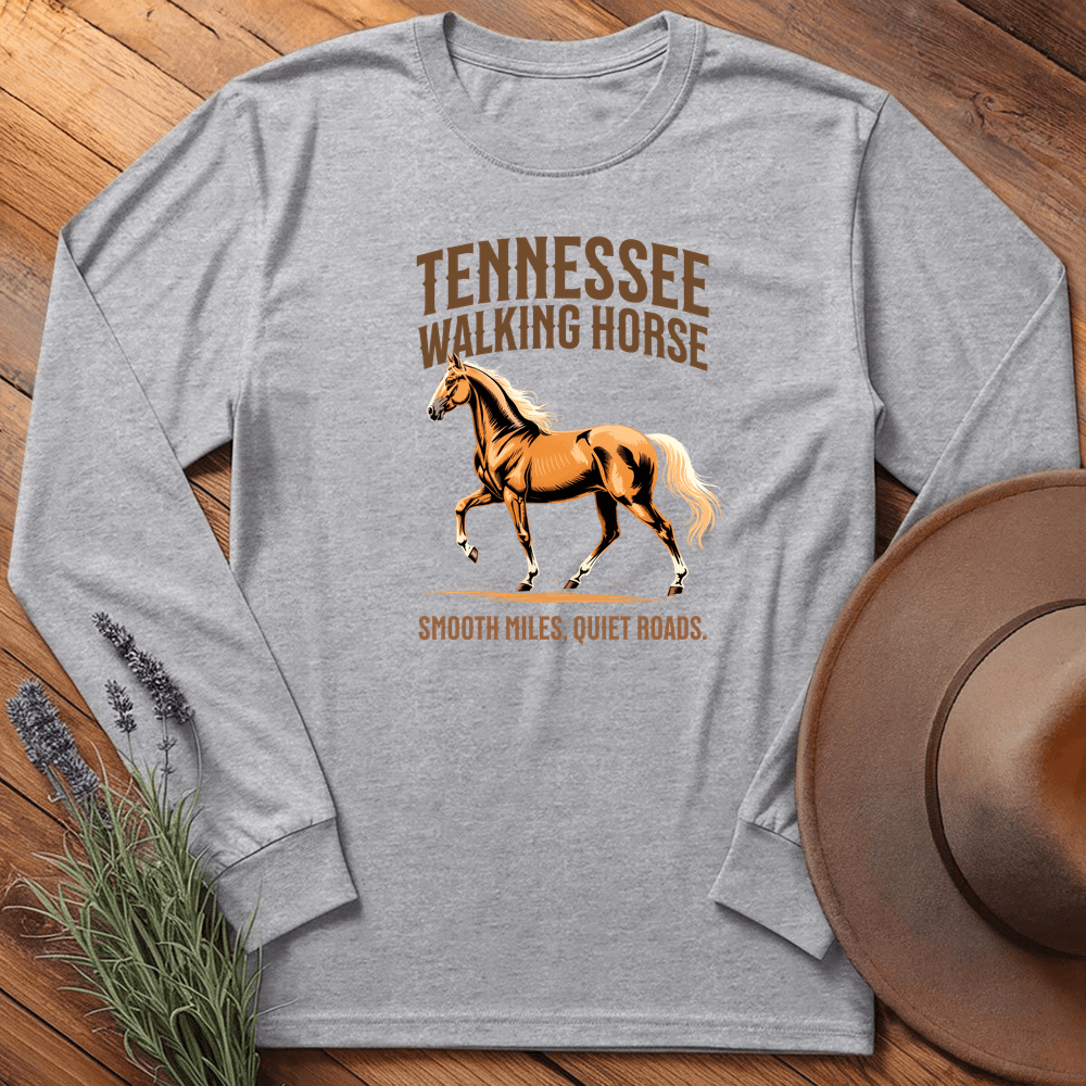 Breed Spirit, Tennessee Walking Horse - Long Sleeve - Sport Grey