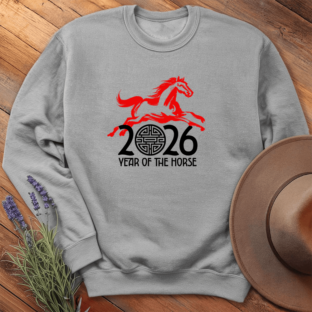 Year Of The Horse 10 - Sweatshirt - Sport Grey